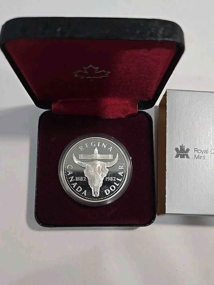1882-1982 Canada Proof Dollar .500 Silver Regina