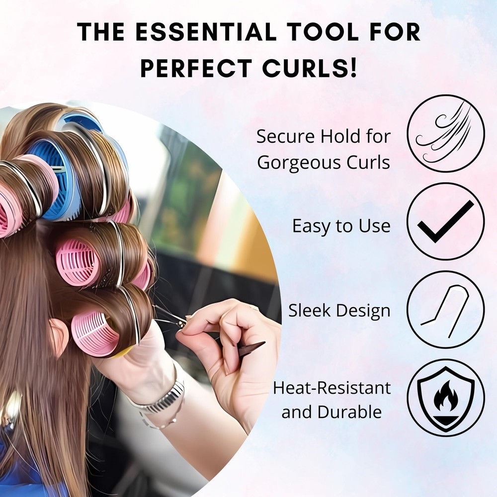 Sta-Rite Hot Roller Clips For Electric Rollers (Medium) Medium Yellow Tips