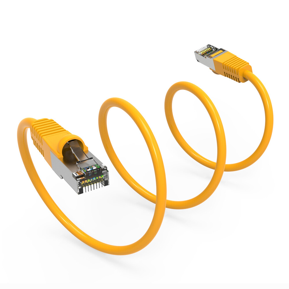 CAT6 SSTP Network Giga Lan Patch Ethernet Double Shielded 1/2FT TO 25'FT Cable