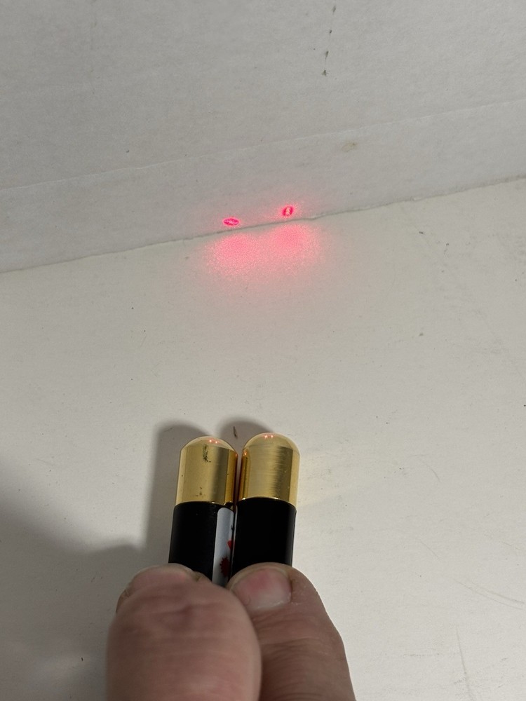 Vintage Long Red Laser Pointer Pen w/logo From General Dynamics. Working