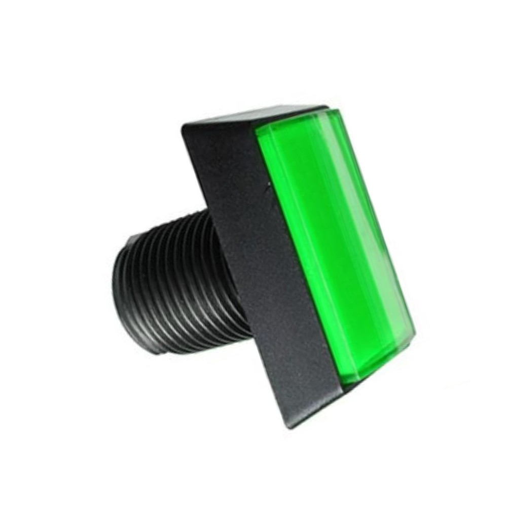 Green Arcade Square Rectangle Buttons LED Push Illumilated W/ Microswitch D