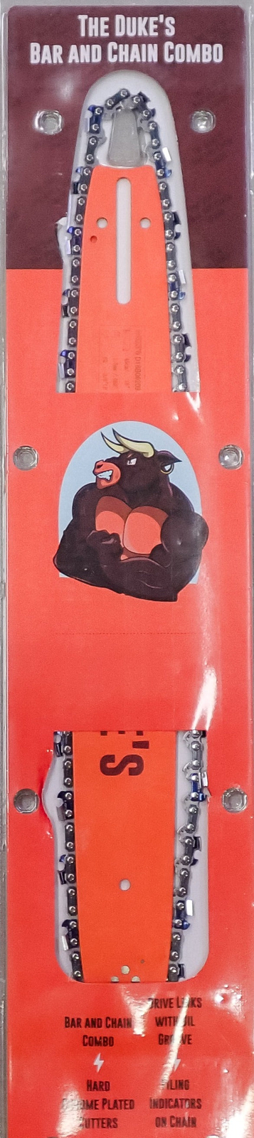 THE DUKE'S BAR AND FULL CHISEL HARD CHROME CHAIN COMBO