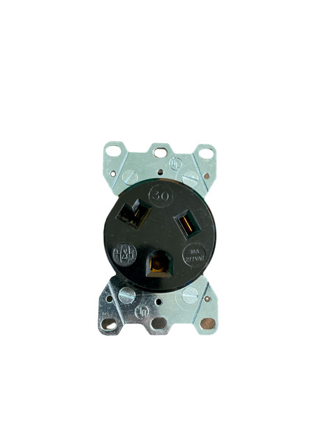 OUTLET Challenger 30 Amp Brown Receptacle 2-Pole 3-Wire