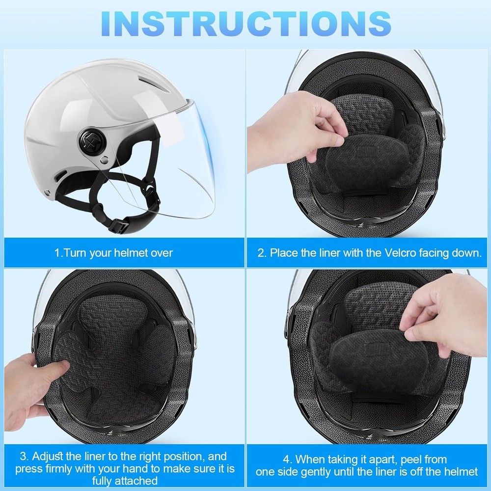 Motorcycle Helmet Liner, Motorcycle Helmet Padding, Helmet Padding Inserts with
