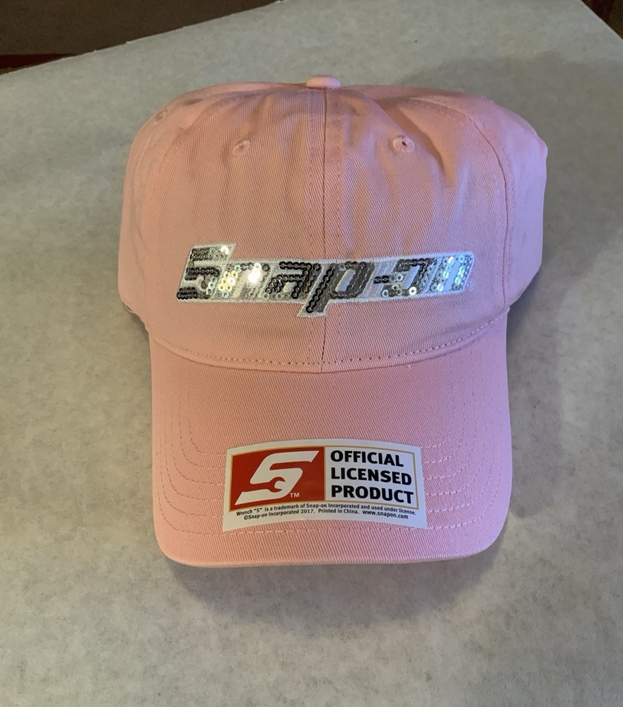 NEW! SNAP-ON TOOLS COLLECTORS BASEBALL CAP HAT ONE SIZE PINK/SILVER ADJUSTABLE