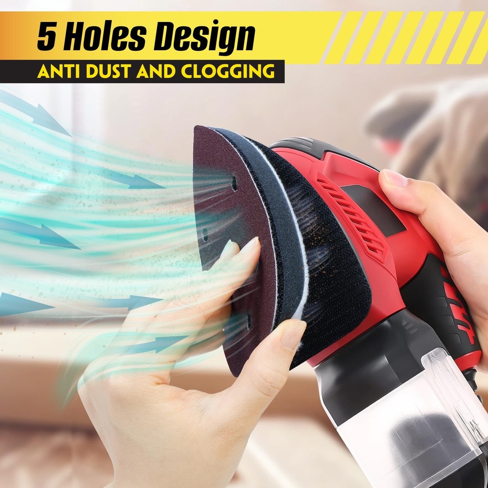 5 Pack Mouse Detail Sanding Interface Pad Hook and Loop - Triangle ... Fast Ship