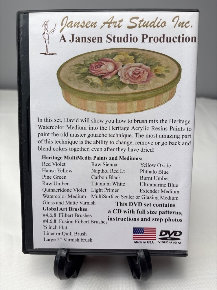 Introduction To Gouache Techniques DVD 1015 Volume 1 Soft Roses David Jansen
