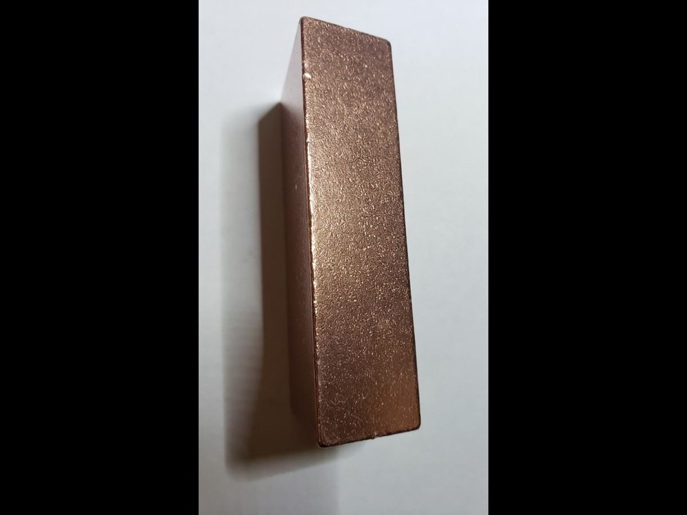 One Pound Solid Fine Copper Trapezoid Bar - Elemental Collection .999