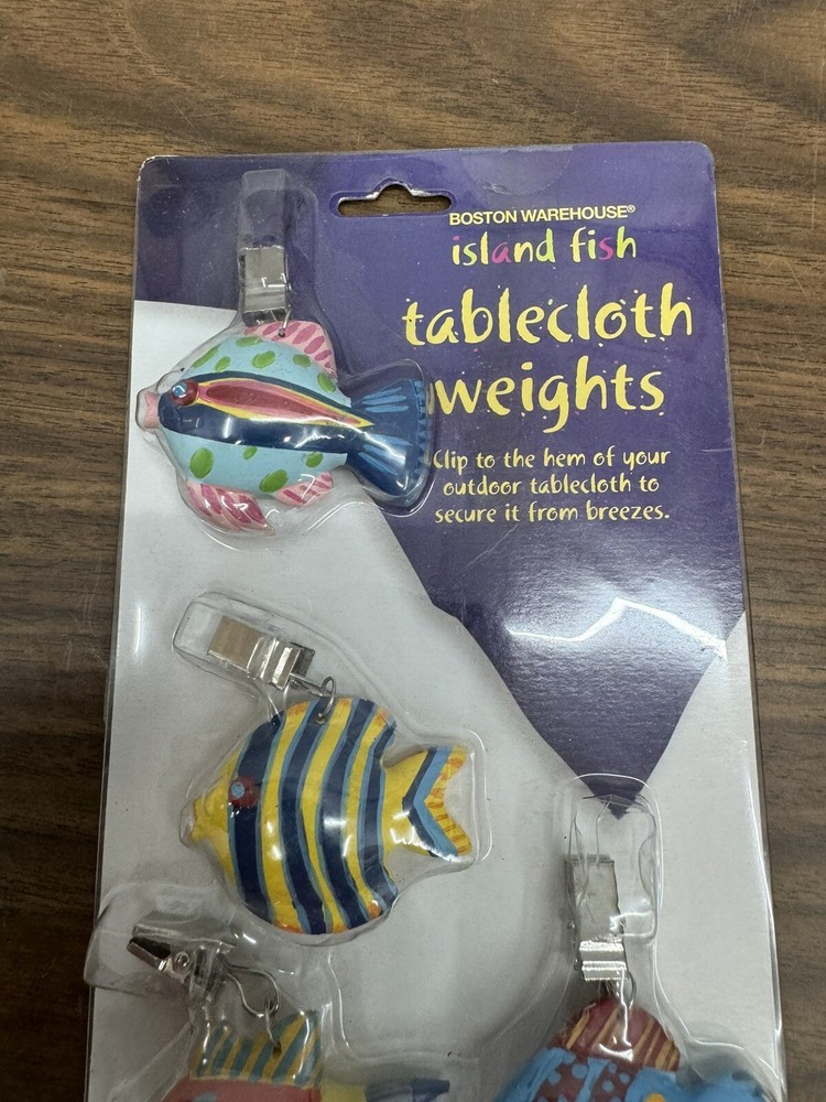 Boston Warehouse Tropical Fish Tablecloth Weights Set/4