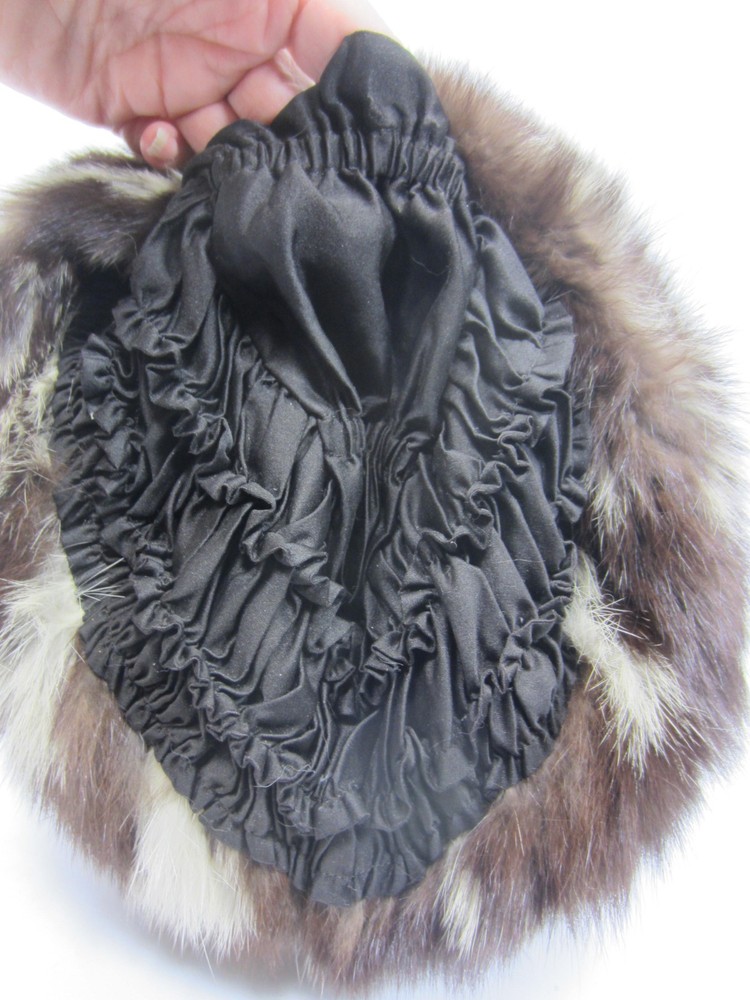 1920's Real Skunk Fur Muff