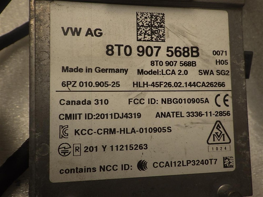 Audi S5 2013-2017 Blind Spot Detection System Warning Control Module 1052