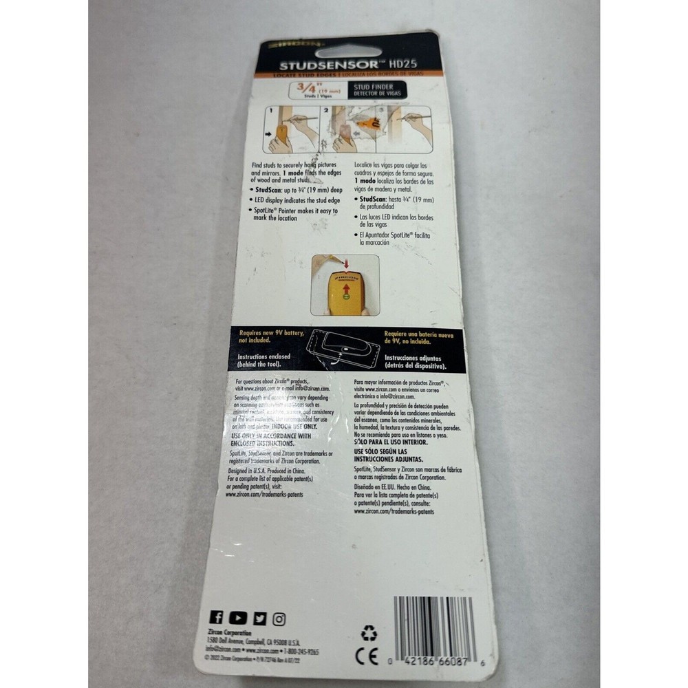 Zircon StudSensor HD25 Stud Finder