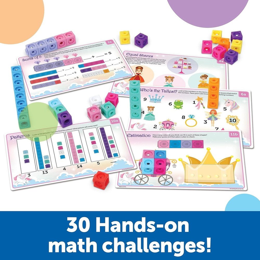 Engaging MathLink Cubes Set for Kindergarten - 100 Colorful Learning Challenges