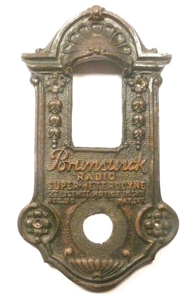 BRUNSWICK 5NC8 part: RIGHT SIDE KNOB PANEL w/ screws & backing plate
