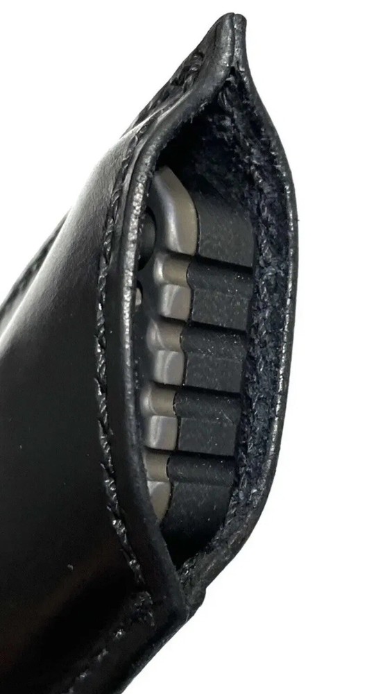 Strider SnG Leather Sheath Black Handcrafted.