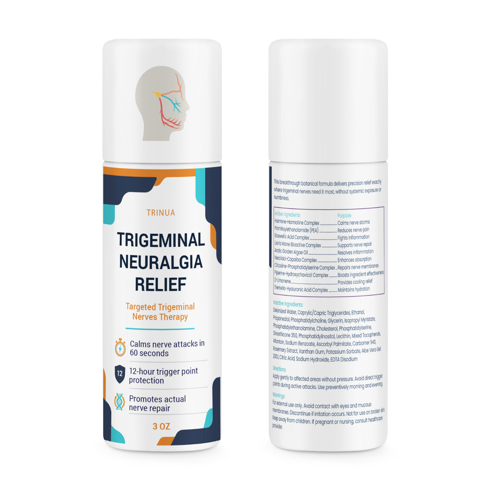 Trigeminal Neuralgia Treatment Roll-On | Nerve Pain Relief | 10 Active Compounds