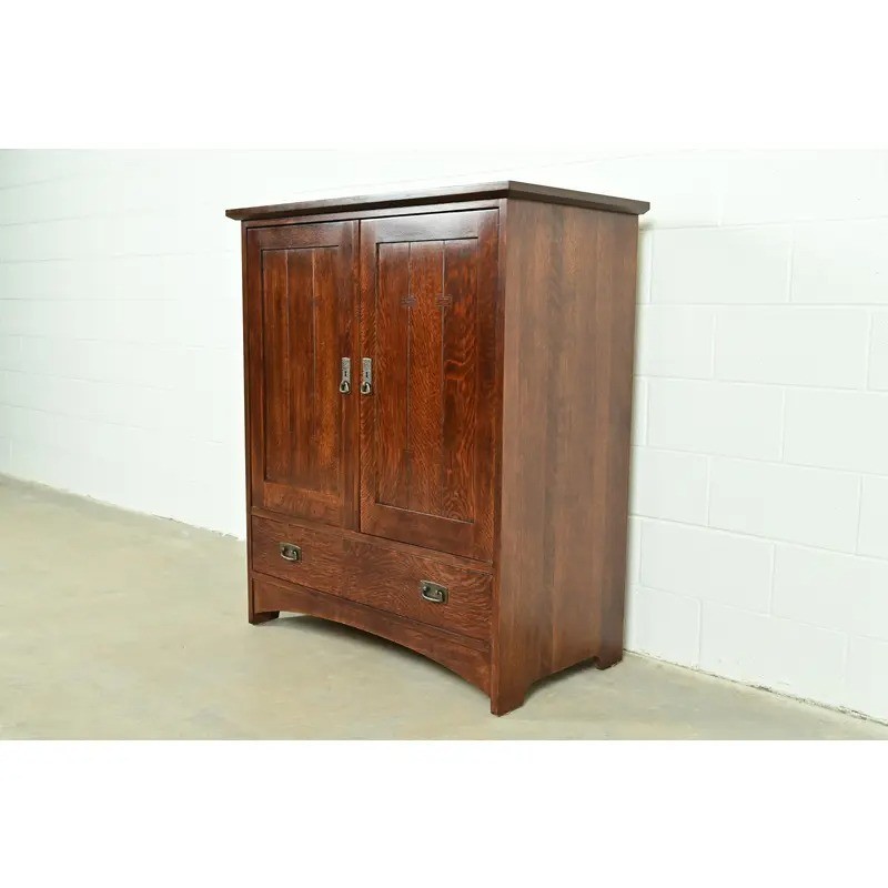 Stickley Mission Oak Arts & Crafts Media Cabinet