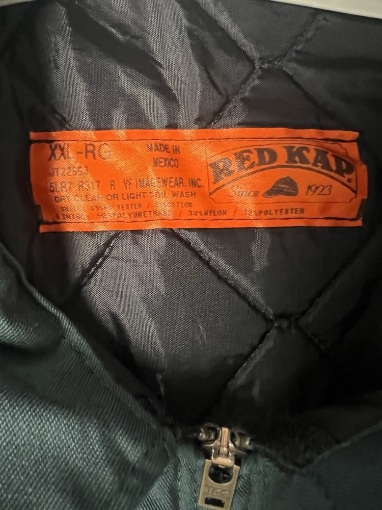Red Kap Dark Green Polyester Nylon Work Jacket XXL-RC Construction