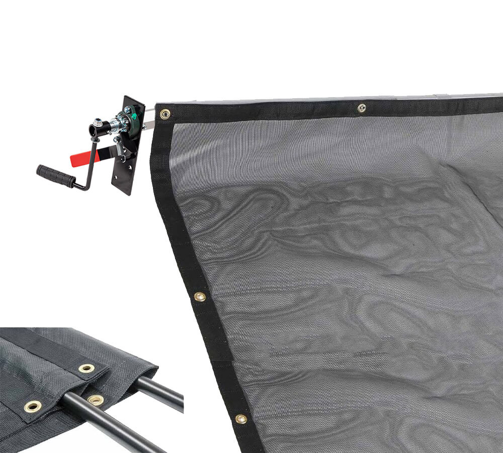 Dump Truck & Trailer Tarp Kit with 8' x 12' PVC Double Pocket Mesh Tarp