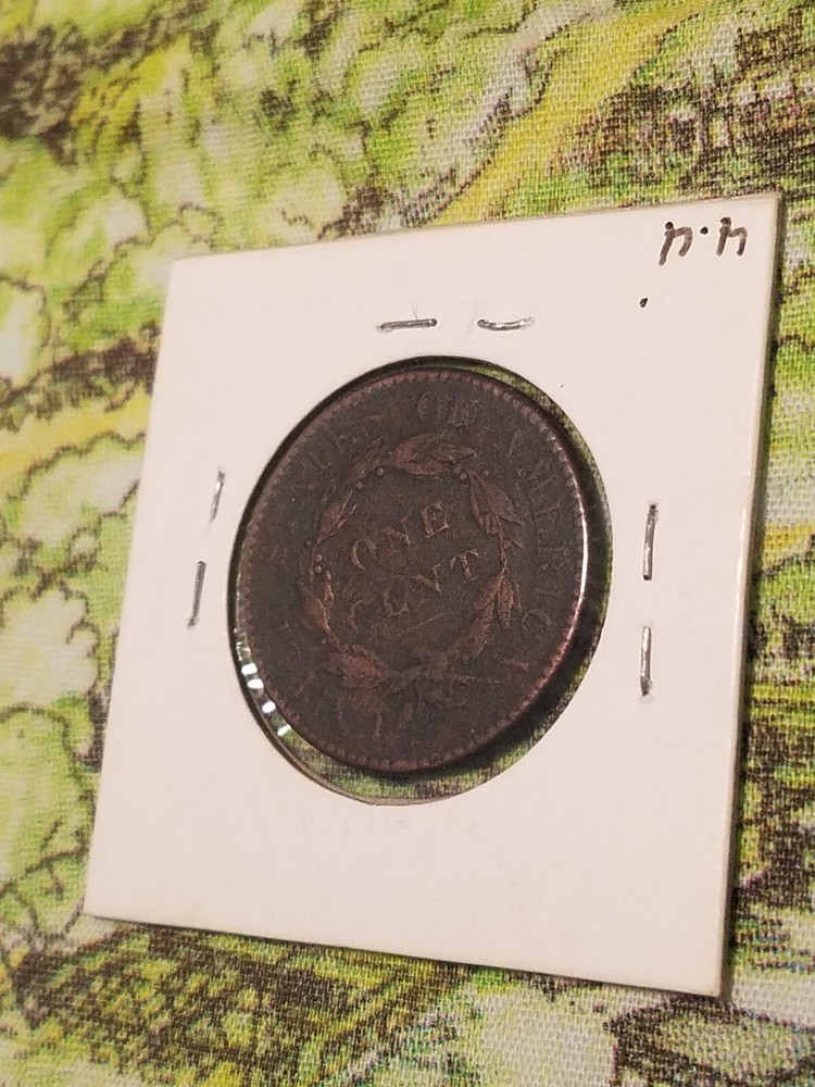 1820 Large Cent Large Date Rotated Reverse VG