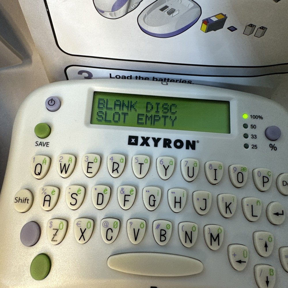 Xyron Design Runner Printer Kit Handheld Ink Cartridge 2 Discs & Disc Maker