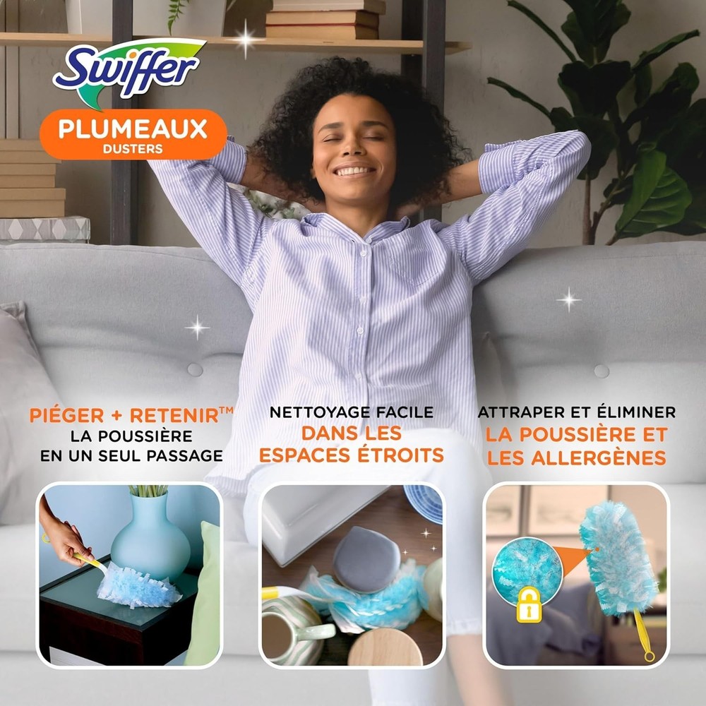 Swiffer Dusters Multi-Surface Duster Refills for Cleaning, Unscented, 16 Count