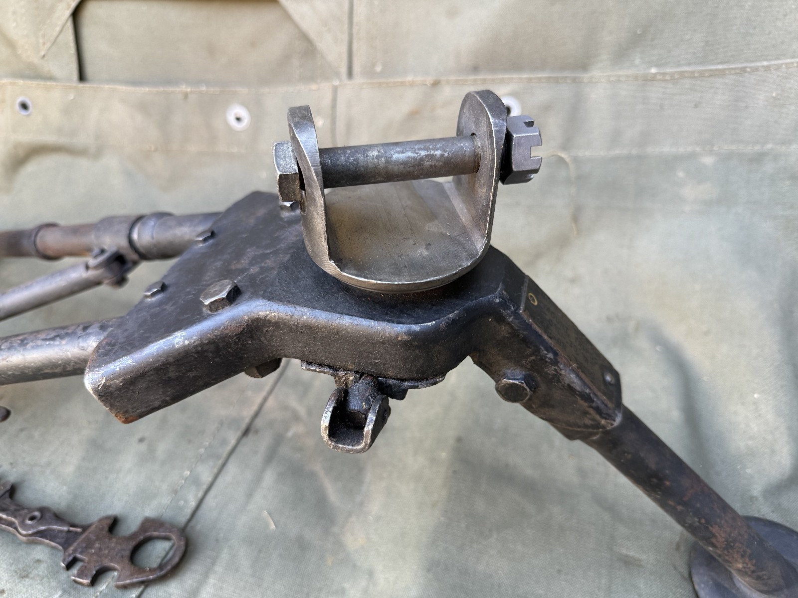 US WW2 30cal Tripod 1919 M2 T&E tool short Pintle LAMSON 1942 #100021