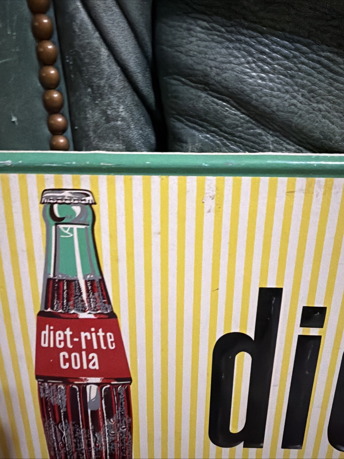Original 32” Diet Rite Cola Advertising Sign