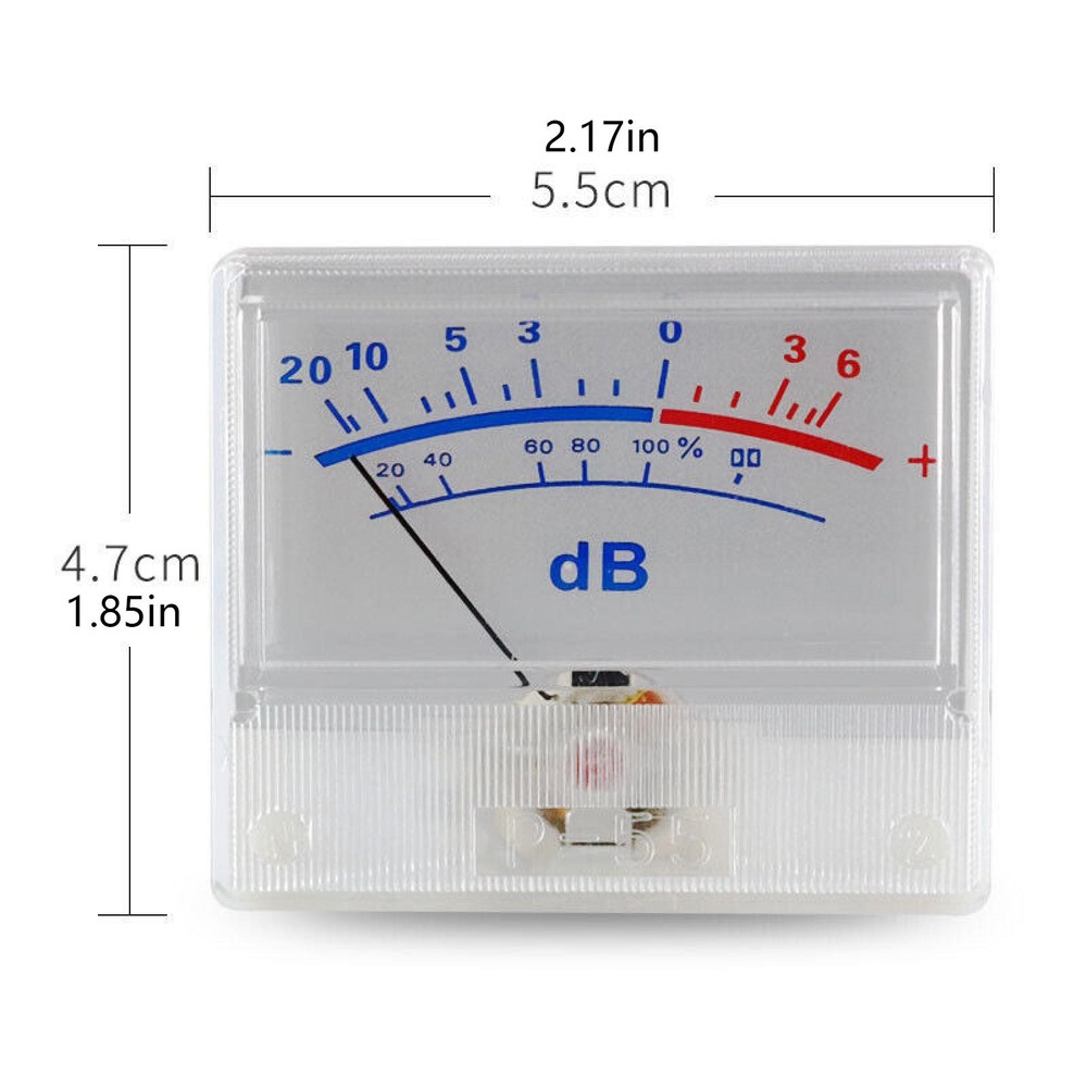White Panel High-Precision Audio Power Amplifier VU Meter DB Level Header E