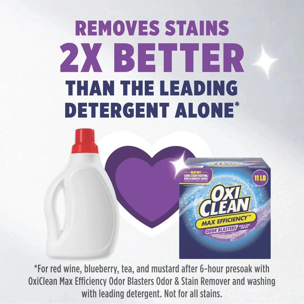 OxiClean Odor Blasters Laundry Stain Remover 11 lb Value Size - Max Efficiency.