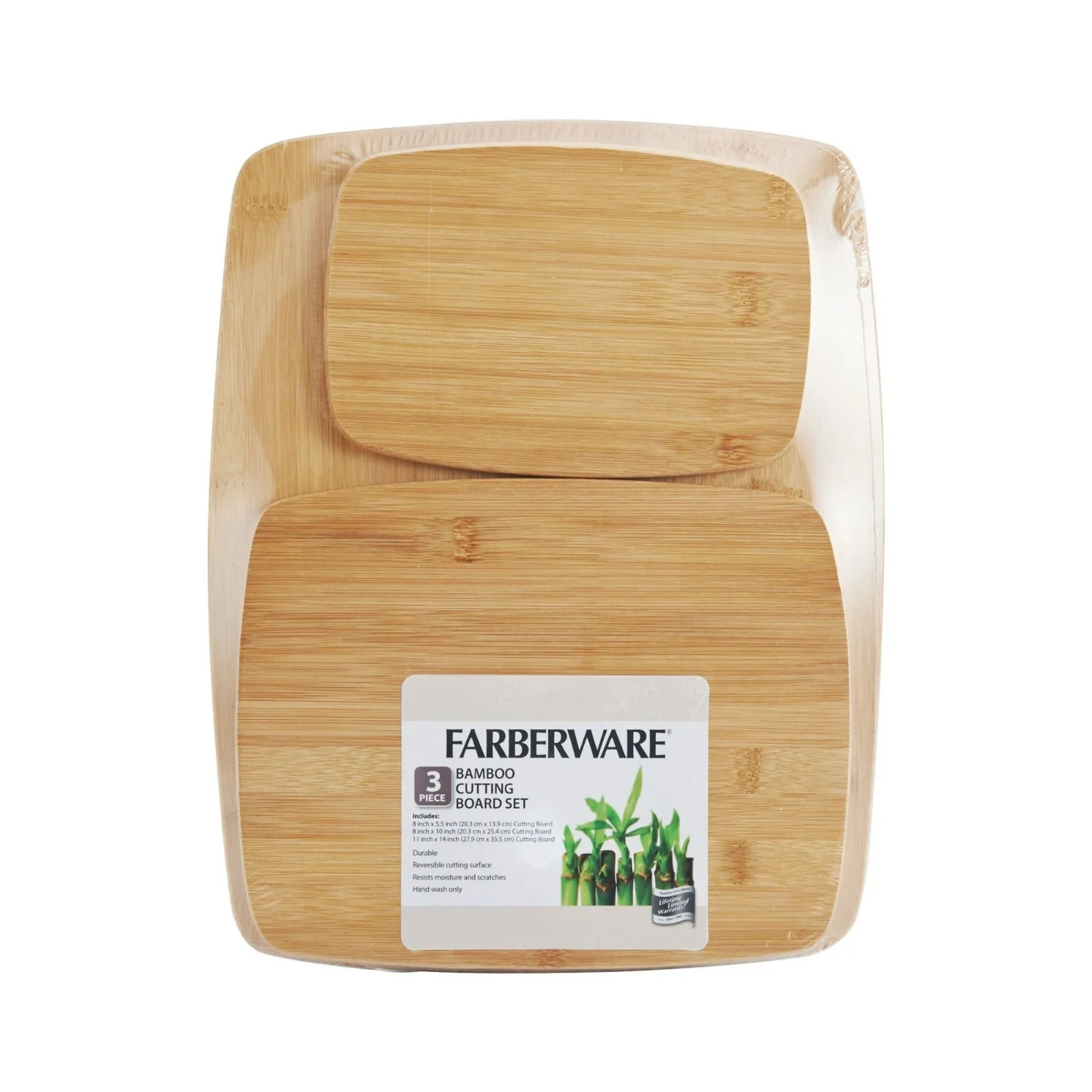 Farberware Classic 3-Piece Bamboo Cutting Board Set