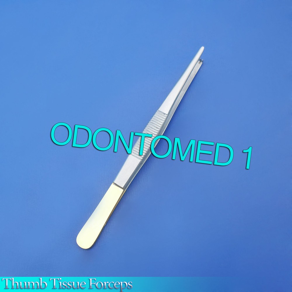 THUMB TISSUE FORCEPS 5.5" GOLD PLATED SURGICAL INSTRUMENTS