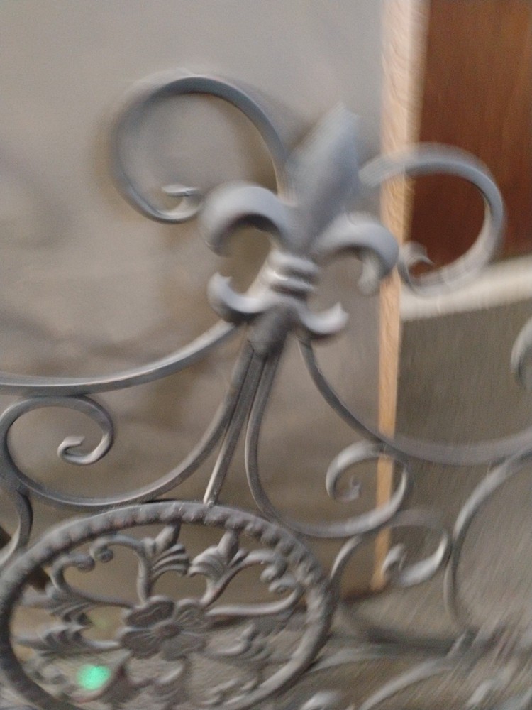 Rustic Ornamental Wrought Iron Panel 33" X 32" -Black