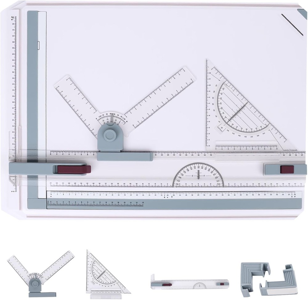 Inch A3 Drawing Board Multifunctional Drafting Table W/ Clear Scale Lines &