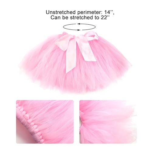 Newborn Baby Tutu Skirt and Flower Headband for Photography Prop Outfits 0-4