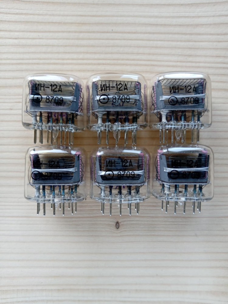 6 X IN-12A IN12 Soviet Nixie Tubes. 100% Tested.