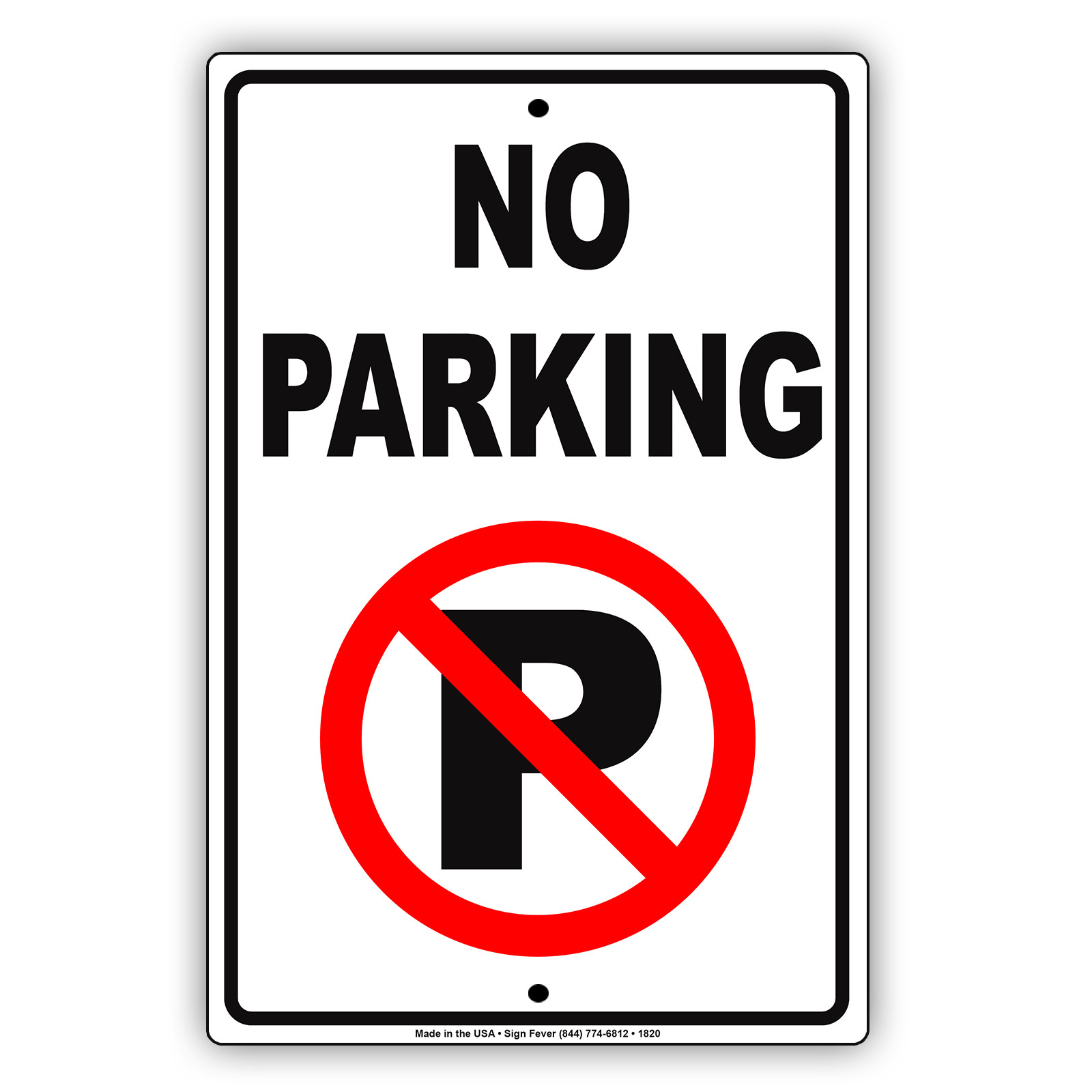 No Parking Warning Alert Property Office Home Outdoor Notice Aluminum Metal Sign