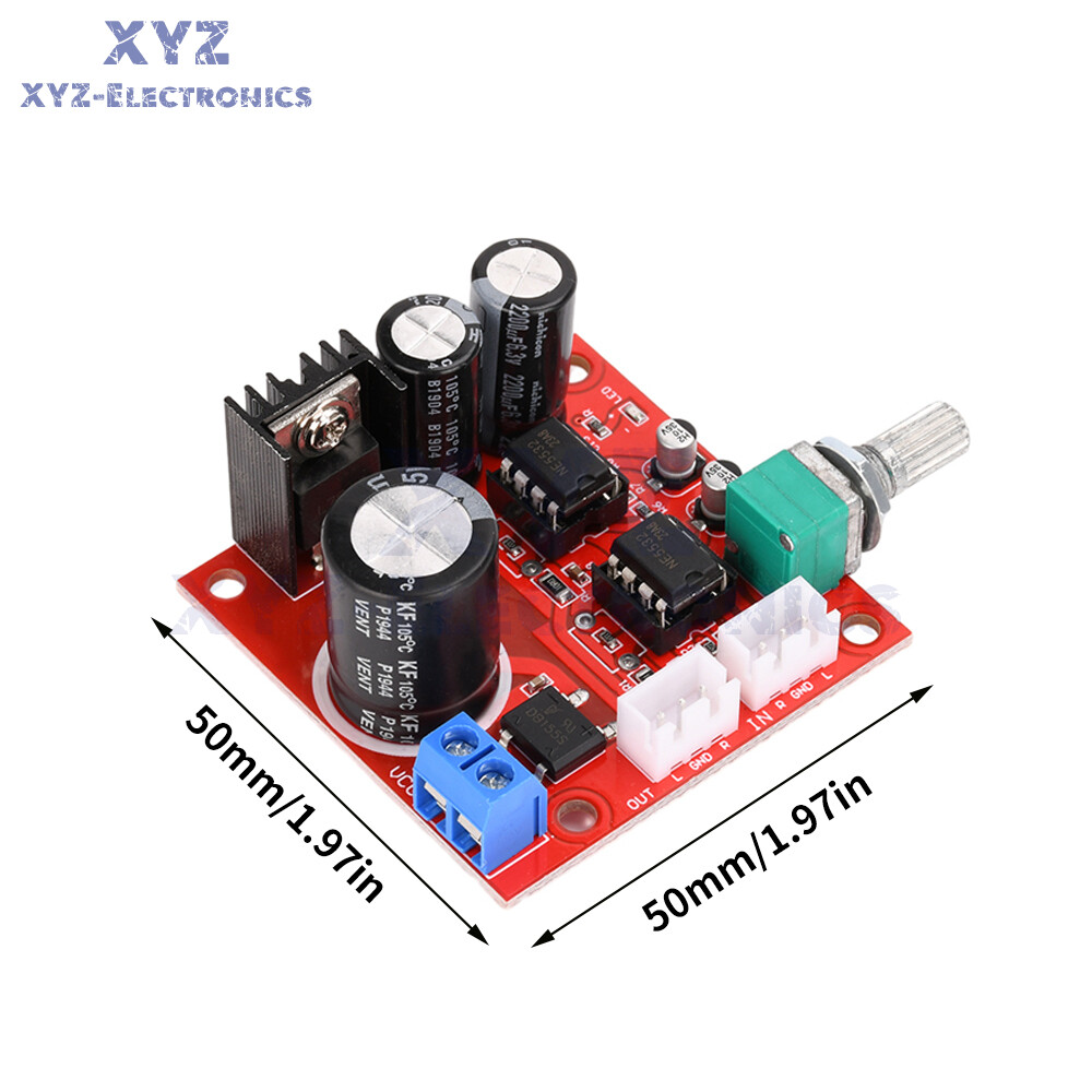 NE5532 Preamplifier Board Single Power Supply Dual Op Amp Preamplifier Module