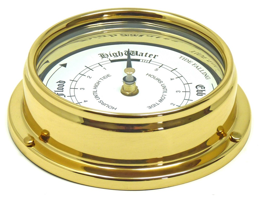 Tabic Solid Brass Tide Clock