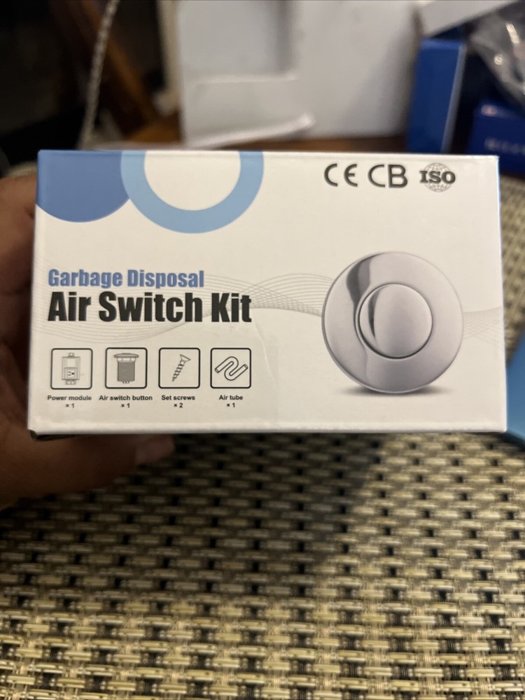 CLEESINK GARBAGE DISPOSAL AIR SWITCH KIT CHROME BUTTON