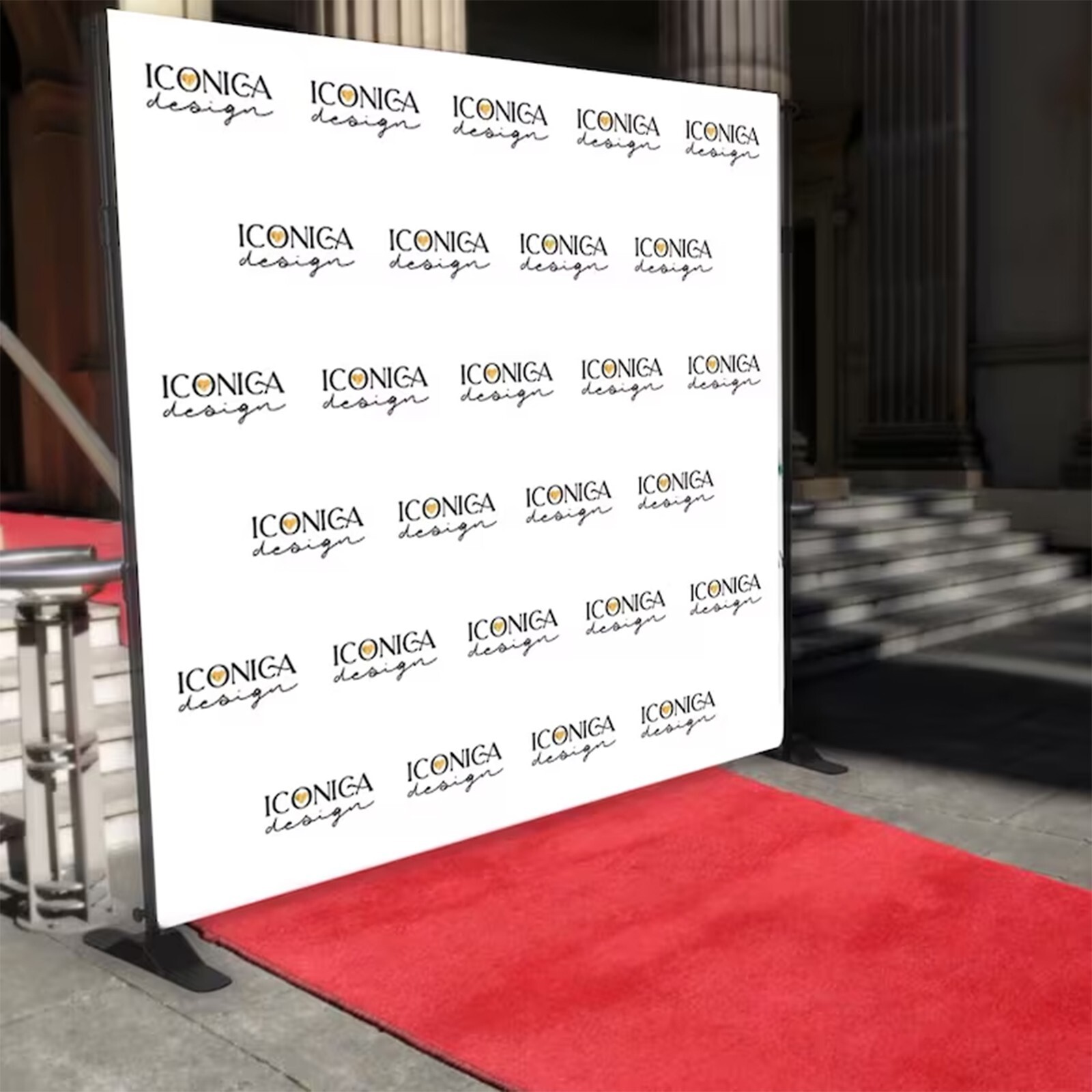 8'x10' Banner Stand Step and Repeat Adjustable Telescopic Trade Show Backdrop