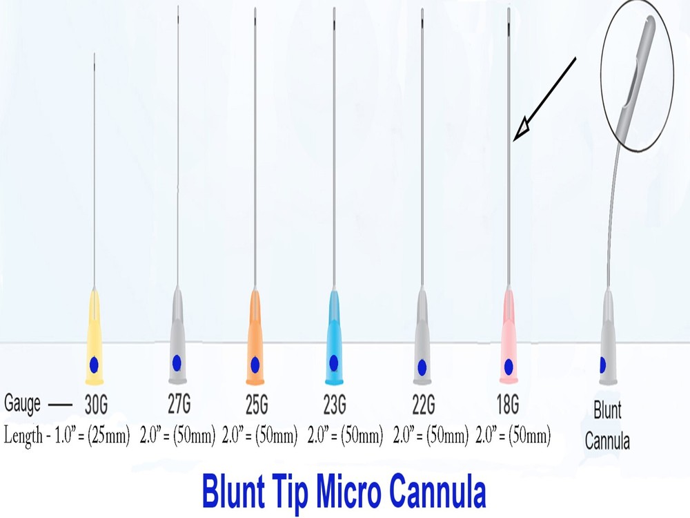 Blunt-Tip Cannula Blue Micro Dermal