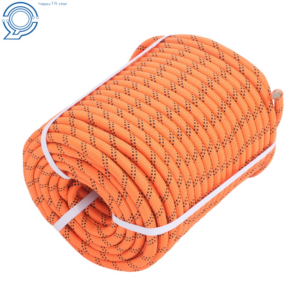 Arborist Double Braid Polyester 48-Strand Arborist Rigging Rope Orange & Black