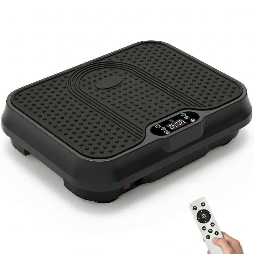 Vibration Plate Exercise Machine, Compact Small for Black-S