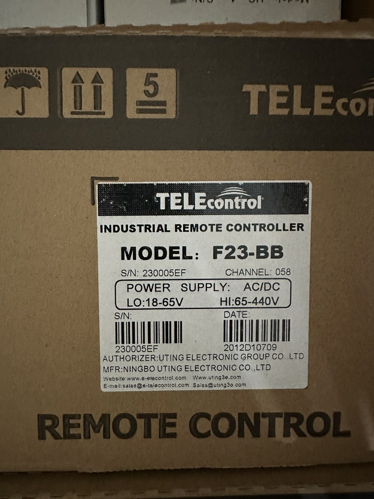 F23-BB 24V Transmitter +1 Receiver Industrial Crane wireless Remote Control