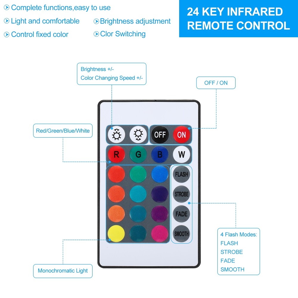 6pcs 3D Night LED Light Lamp Base 16 Colors Display Base with Remote Control