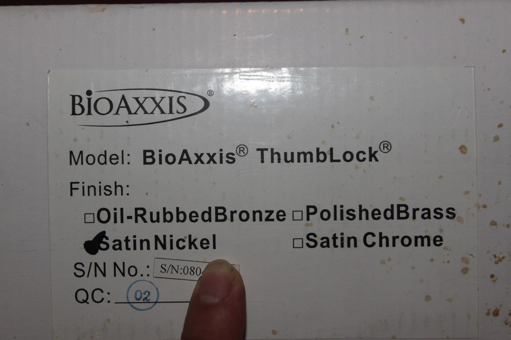 Bioaxxis Fingerprint Access Control Lock Thumb Lock