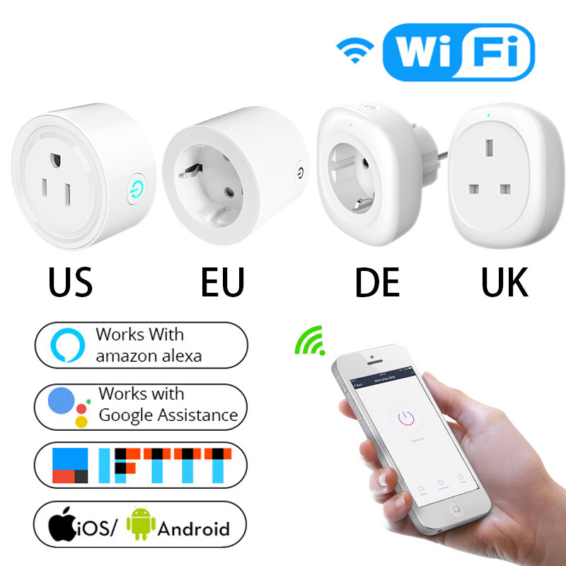 Smart Life WiFi Plug for Google Home Amazon Alexa 16A Wireless Power Socket