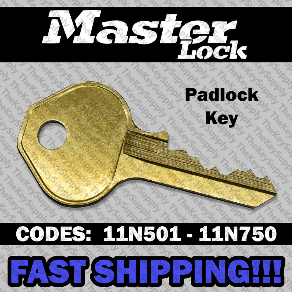 Master Lock Padlock Replacement Key Cut to Your Code 11N501 - 11N750