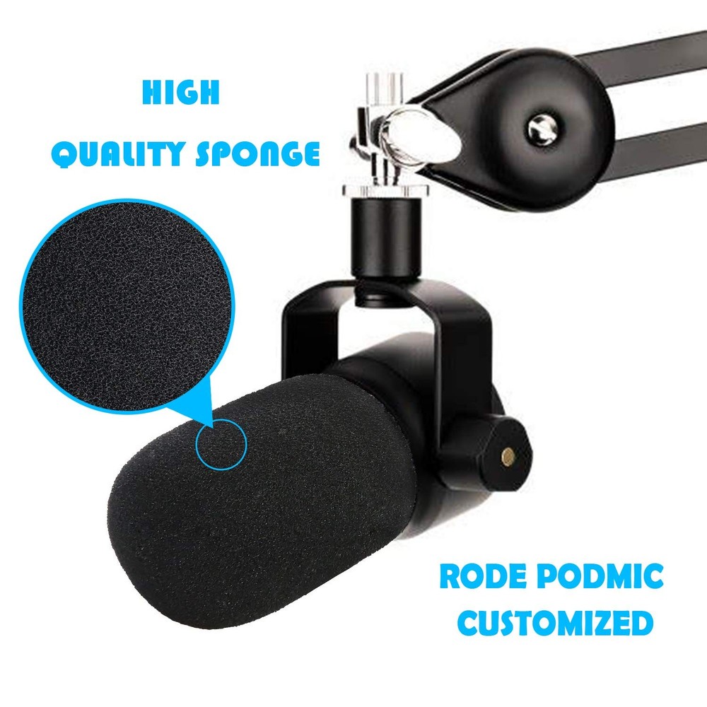 PodMic Foam Cover - Windscreen for USB Dynamic Broadcast Microphone Plosives ...